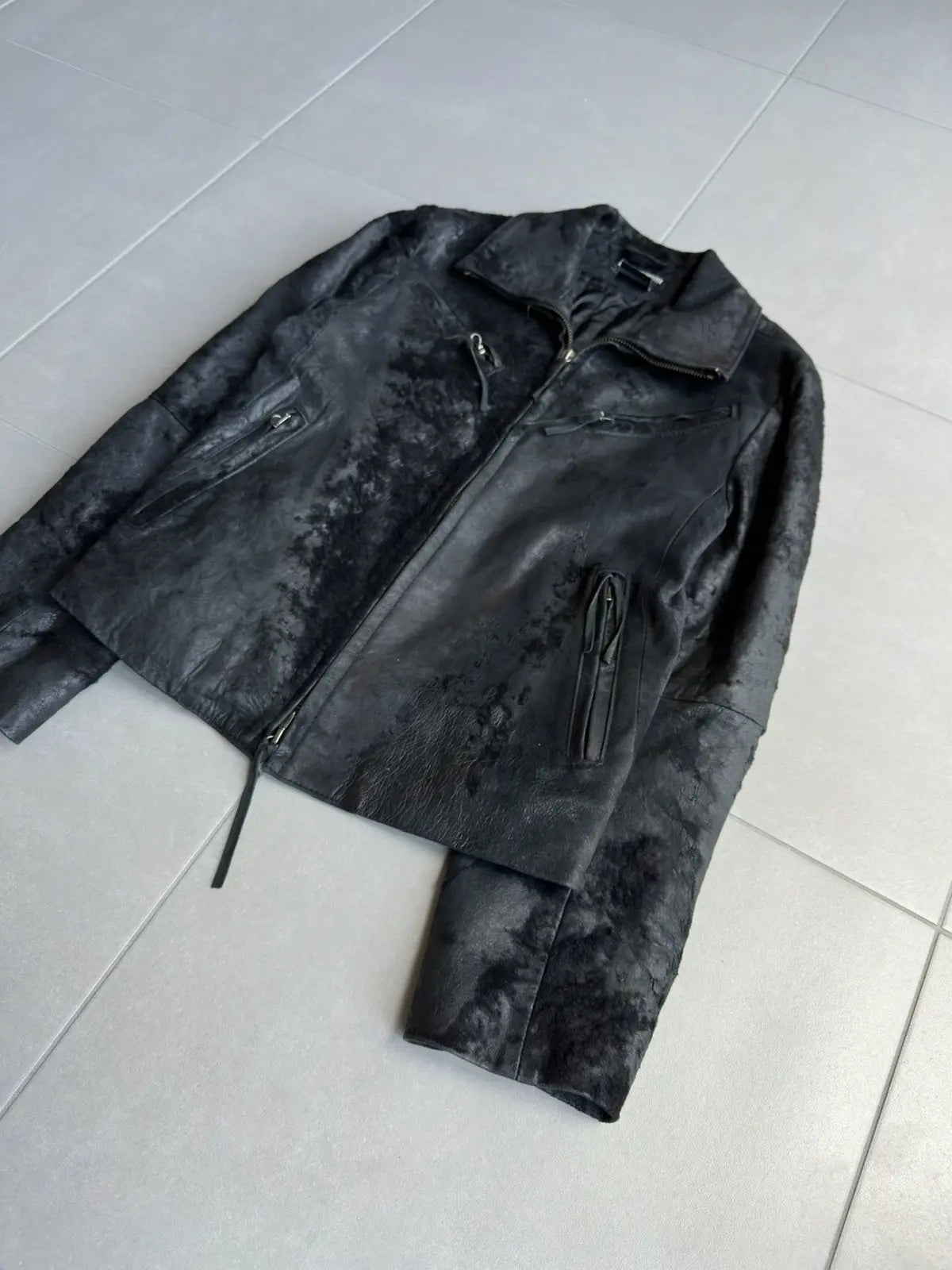 Ann Demeulemeester FW02 raw sheepskin jacket
