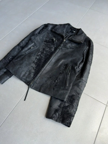 Ann Demeulemeester FW02 raw sheepskin jacket