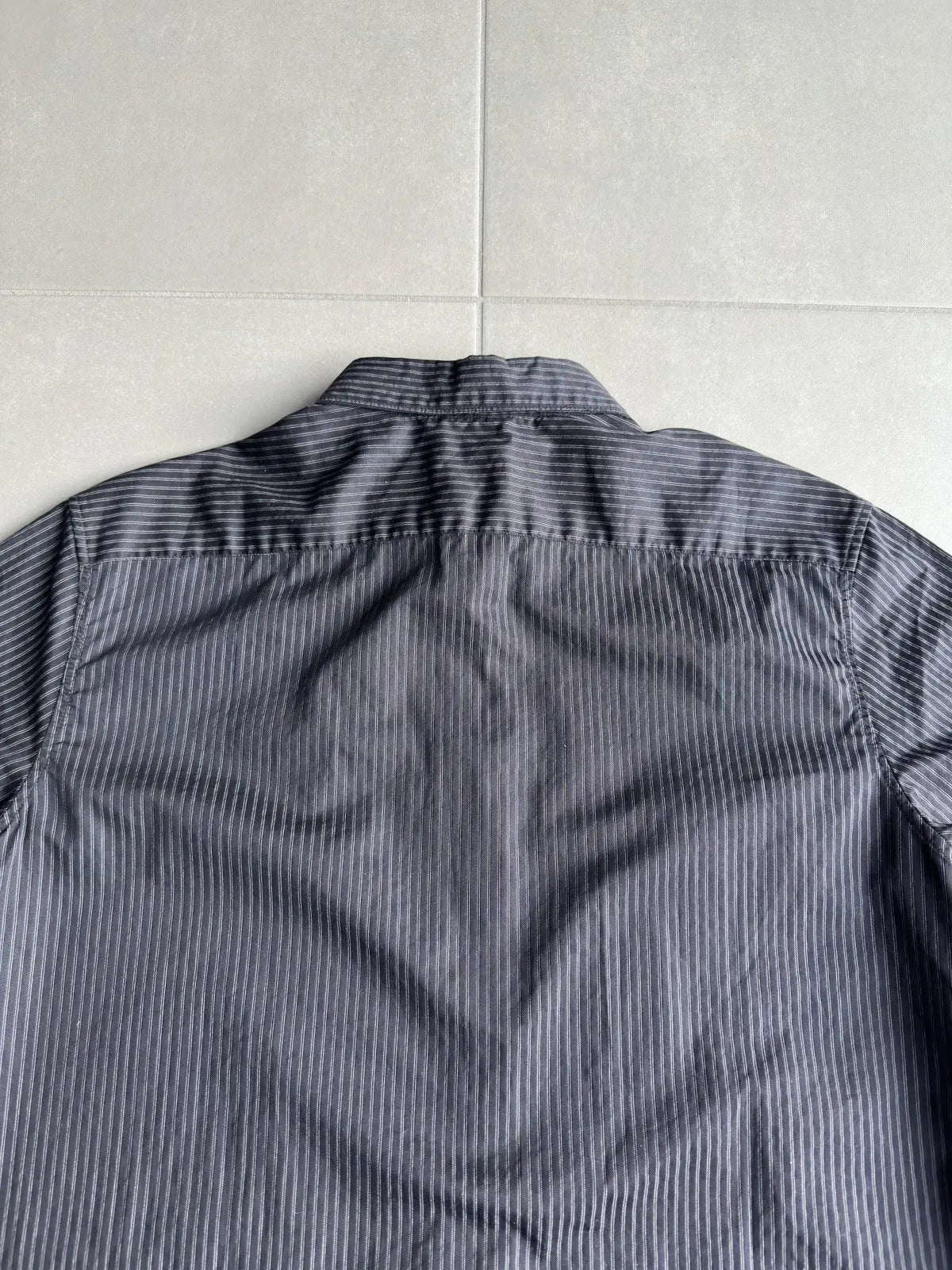 Balmain SS11 pinstripe short sleeve button up