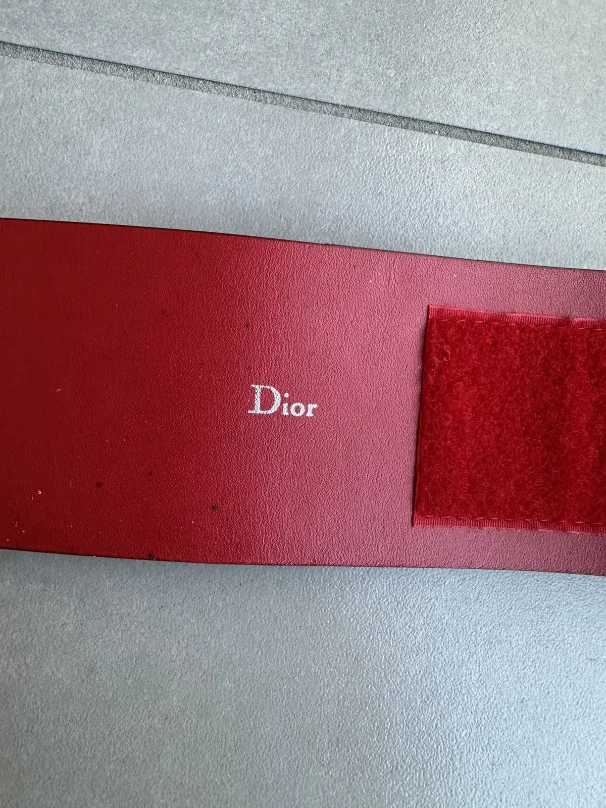 Dior Homme SS02 “Red/Boys don’t cry” Velcro red leather belt
