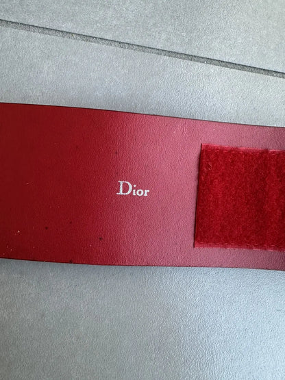 Dior Homme SS02 “Red/Boys don’t cry” Velcro red leather belt