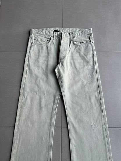 Dior Homme SS06 pastel green clawmark denim
