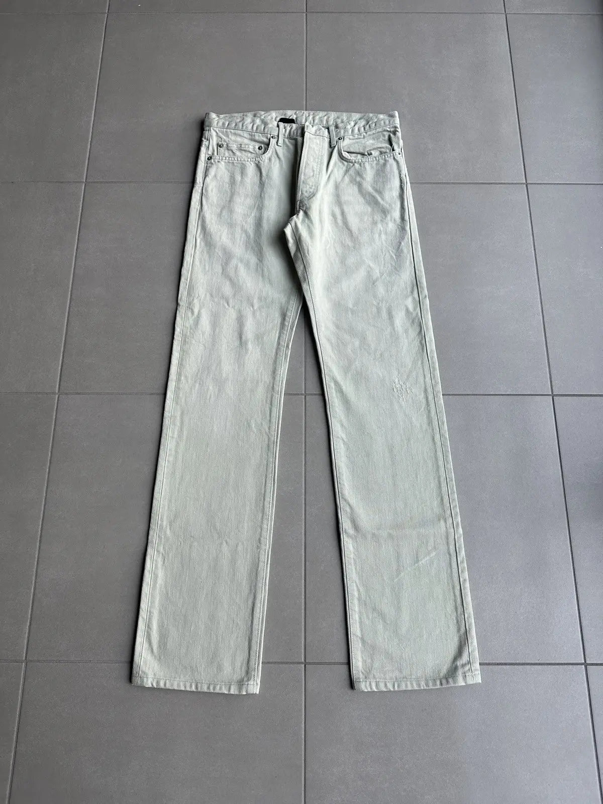 Dior Homme SS06 pastel green clawmark denim