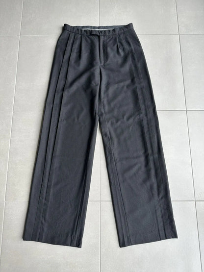 Raf Simons AW2000 “confusion” pleated wool wide trousers