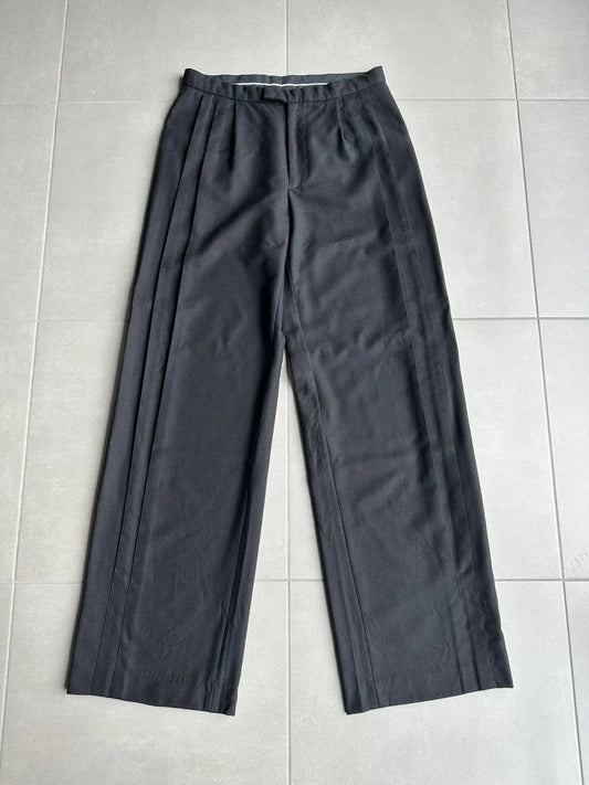 Raf Simons AW2000 “confusion” pleated wool wide trousers