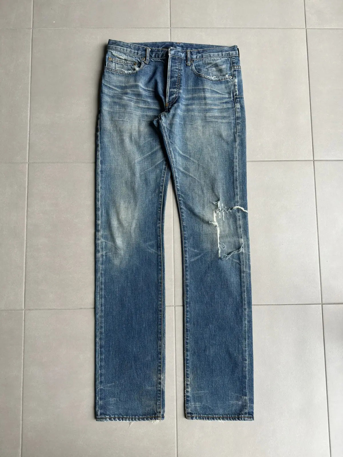 Dior homme SS03 “Follow me” distressed clawmark denim