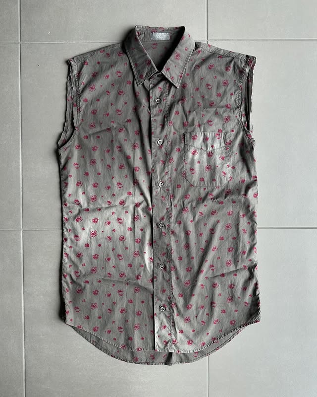 Dior Homme SS05 sleeveless floral shirt